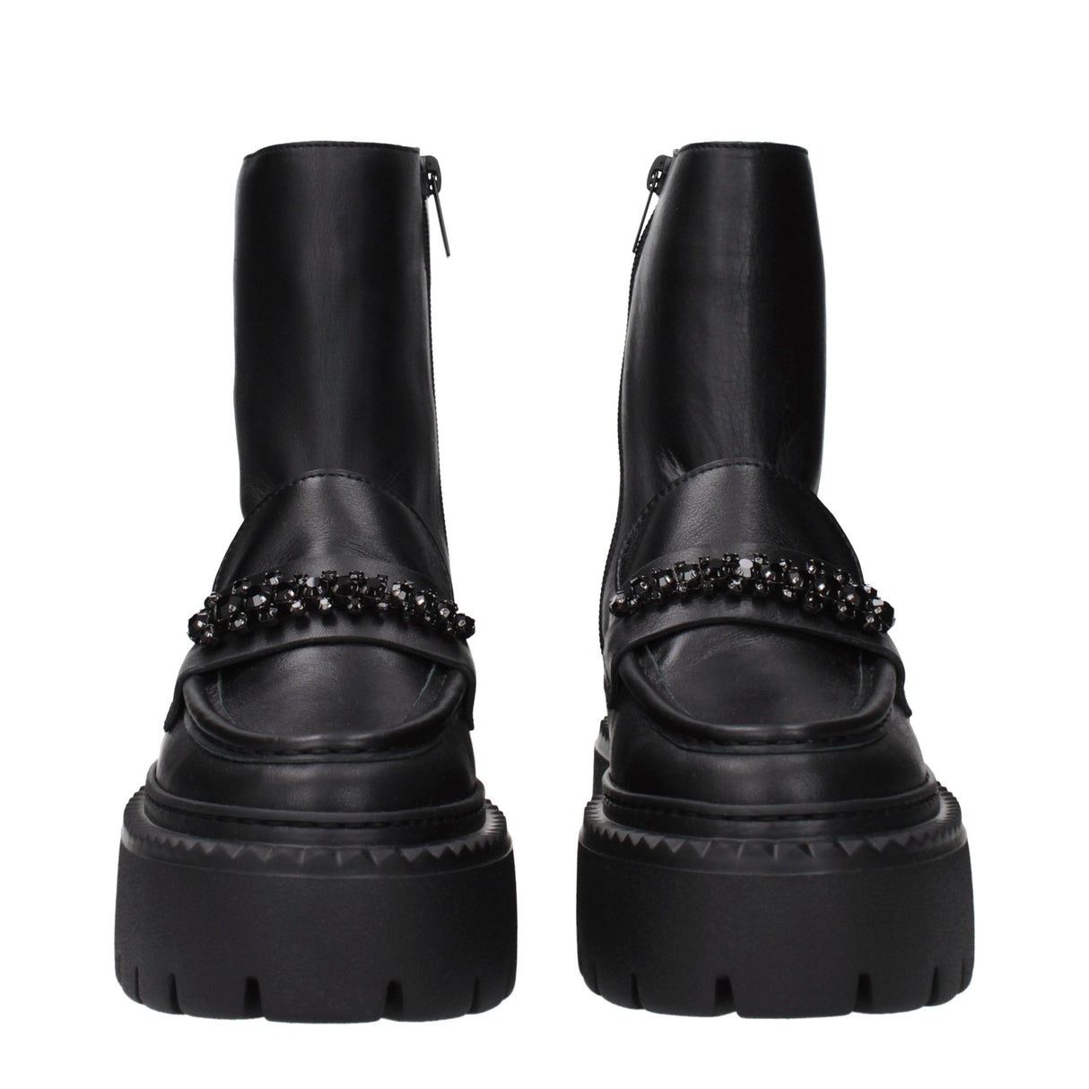 Jimmy Choo Black Leather Ankle Boots
