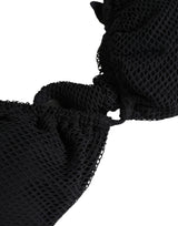 Dolce & Gabbana Black Padded Triangle Halter Bikini Top Swimwear