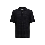 Laneus Black Cotton Polo Shirt