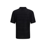 Laneus Black Cotton Polo Shirt