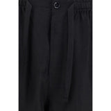 Lemaire Black Linen Bottoms Sleepwear