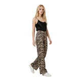 Street One Brown Viscose Casual Pants