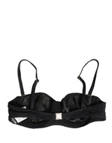 Dolce & Gabbana Black Nylon Padded Balconnet Brassiere Underwear