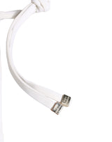 Dolce & Gabbana White Nylon DG Logo Plaque Bikini Bottom Swimwear