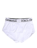 Dolce & Gabbana White Nylon Logo Waistband Panty Underwear
