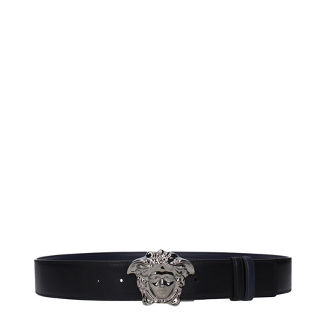 Versace Blue Leather Regular Belt