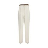 Max Mara Beige Linen Casual Pants