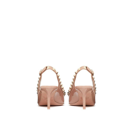 Valentino Garavani Beige Calfskin Mid Heel Pumps