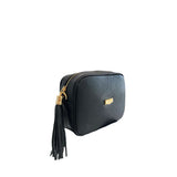 Baldinini Trend Black Cowhide Leather Women Crossbody