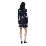 Desigual Black Viscose Short Dress