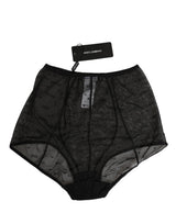 Dolce & Gabbana Black Nylon Stretch Slip Girdle Panty Underwear