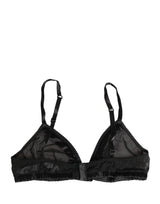 Dolce & Gabbana Black Nylon Stretch Soft Cup Brassiere Underwear