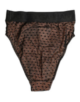 Dolce & Gabbana Black Beige Polka Dot Butterfly Brief Underwear