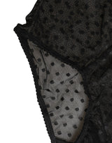 Dolce & Gabbana Black Logo Girdle High Waist Panty Underwear