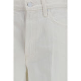 Mother Denim White Cotton Bootcut Jeans