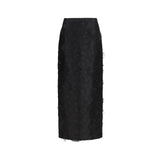 Max Mara Black Silk Long Skirt