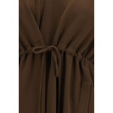 Ella Brown Viscose Coat