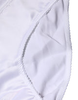 Dolce & Gabbana White Silk Stretch Mid Waist Brief Panty Underwear
