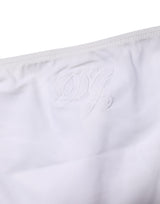 Dolce & Gabbana White Side-Tie Bikini Bottom Swimsuit Swimwear