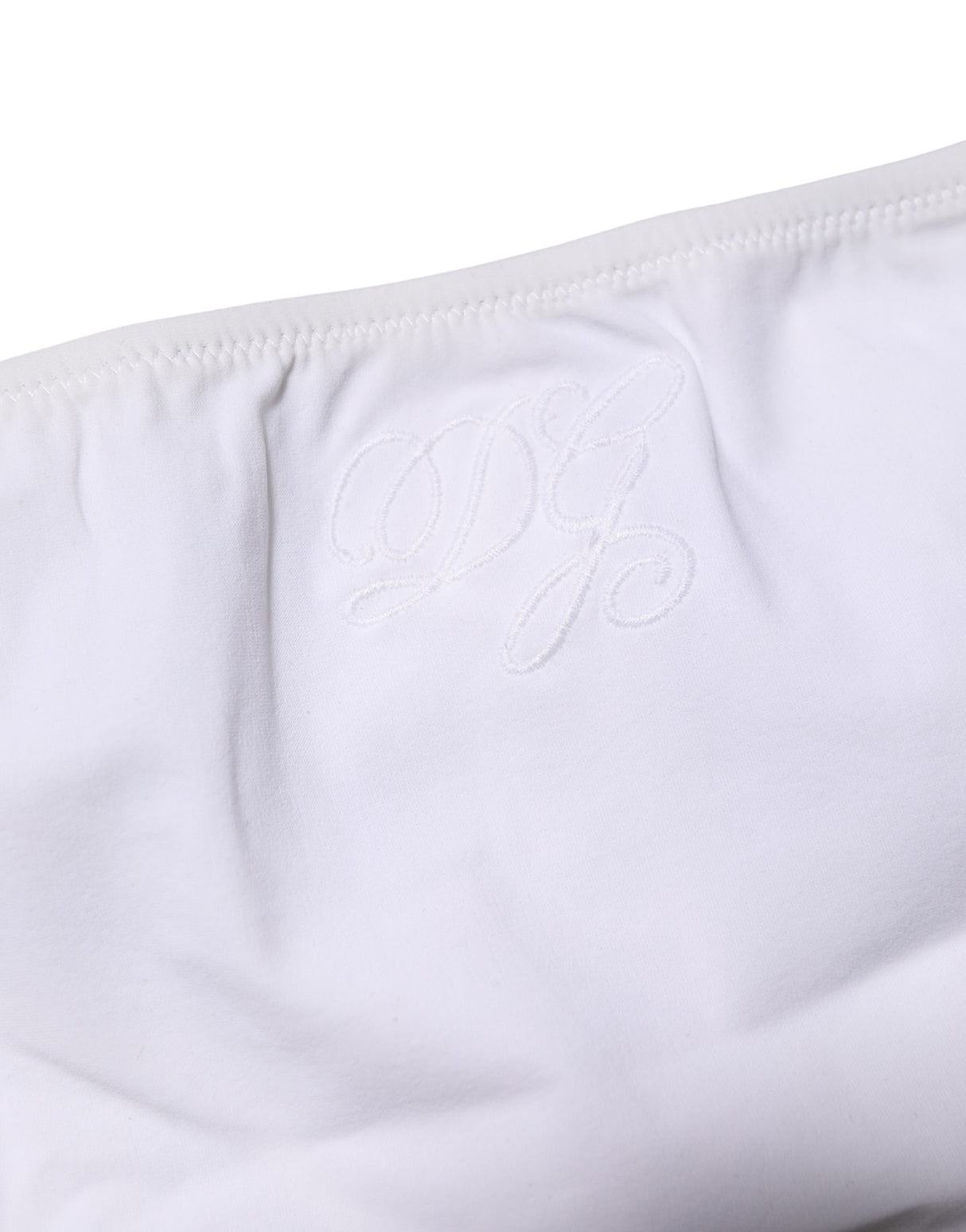 Dolce & Gabbana White Nylon Stretch Mid Waist Brief Panty Underwear