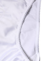 Dolce & Gabbana White Silk Stretch Mid Waist Brief Panty Underwear