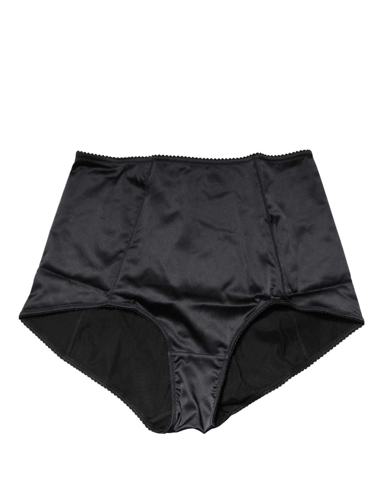 Dolce & Gabbana Black Silk Blend High Waist Girdle Panty Underwear