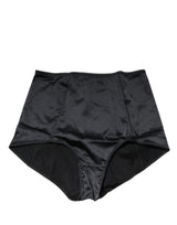 Dolce & Gabbana Black Silk Blend High Waist Girdle Panty Underwear