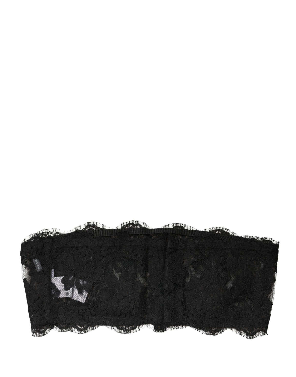 Dolce & Gabbana Black Lace Bandeau Bra Tube Top Underwear