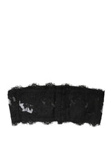 Dolce & Gabbana Black Lace Bandeau Bra Tube Top Underwear