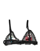 Dolce & Gabbana Black Floral Soft Cup Triangle Bra Underwear