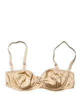 Dolce & Gabbana Beige Semi-Pad Underwire Balconette Bra Underwear