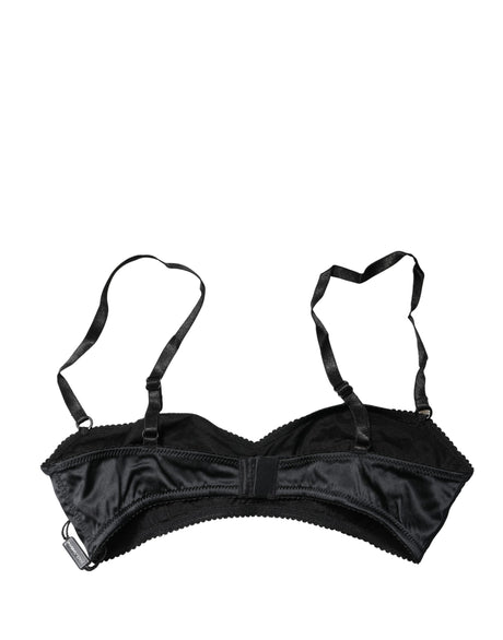 Dolce & Gabbana Black Semi-Pad Underwire Balconette Bra Underwear
