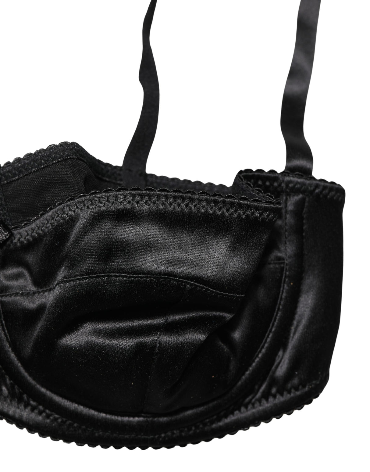 Dolce & Gabbana Black Semi-Pad Underwire Balconette Bra Underwear