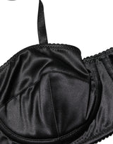 Dolce & Gabbana Black Semi-Pad Underwire Balconette Bra Underwear