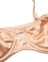 Dolce & Gabbana Beige Semi-Pad Underwire Balconette Bra Underwear