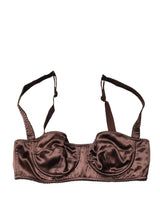 Dolce & Gabbana Brown Semi-Pad Underwire Balconette Underwear