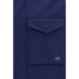 Valentino Blue Cotton Coat