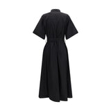 Ella Black Cotton Casual Dress