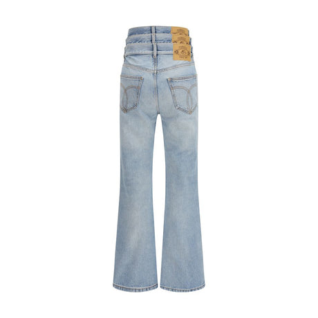 Fiorucci Blue Cotton Flared Jeans