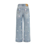 Fiorucci Blue Cotton Relaxed Fit Jeans