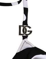 Dolce & Gabbana Black White Zebra Bikini Top Bottom Swimwear