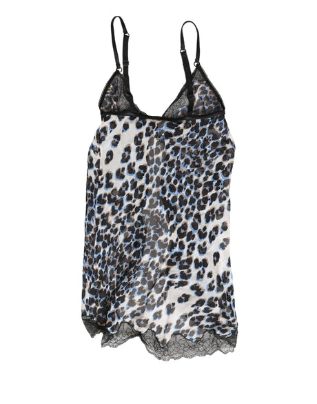 Roberto Cavalli Multicolor Leopard Babydoll Chemise Underwear