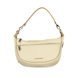Mario Valentino Beige Polyurethane Women's Bag With Adjustable Shoulder Strap