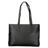 Mario Valentino Nero Poliuretano Womens Bag with Internal Pocket and Phone Spaces