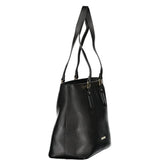 Mario Valentino Nero Poliuretano Womens Bag with Internal Pocket and Phone Spaces