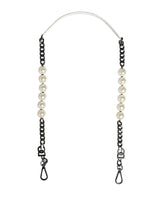 Dolce & Gabbana White Leather Silver Chain Bag Accessory Shoulder Strap