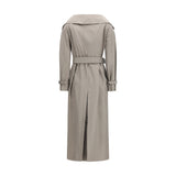Max Mara Gray Cotton Trench Coat