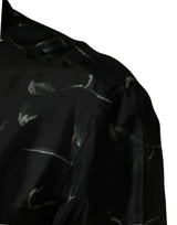 Dolce & Gabbana Black Floral Print Long Sleeves Casual Shirt