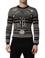 Dolce & Gabbana Multicolor Cashmere Striped CrewNeck Sweater