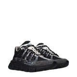 Versace Black Fabric Athletic Sneakers